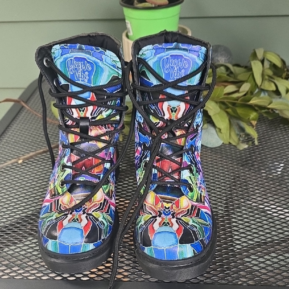 Colorful Ankle Boots by Groove Vibe